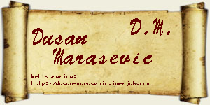 Dušan Marašević vizit kartica